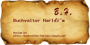Buchvalter Harlám névjegykártya